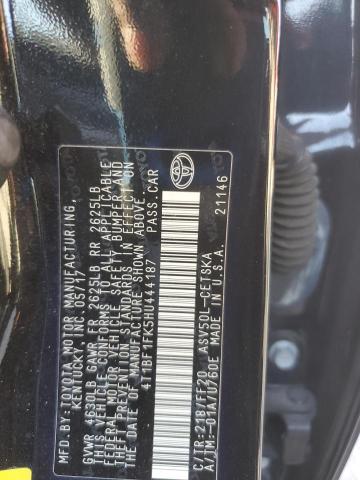 4T1BF1FK5HU444187 - 2017 TOYOTA CAMRY LE BLACK photo 13
