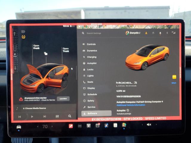 5YJ3E1EA2SF023838 - 2025 TESLA MODEL 3 Сріблястий фото 9