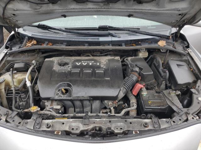 2T1BU4EE7AC330881 - 2010 TOYOTA COROLLA BASE SILVER photo 11