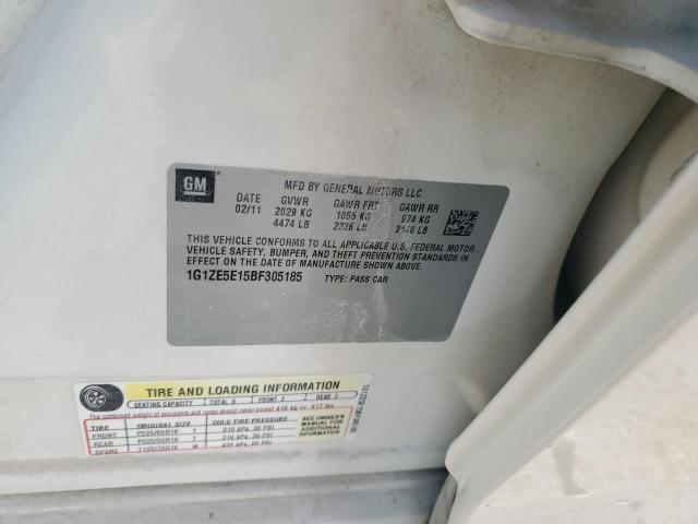 1G1ZE5E15BF305185 - 2011 CHEVROLET MALIBU LTZ თეთრი ფოტო 12