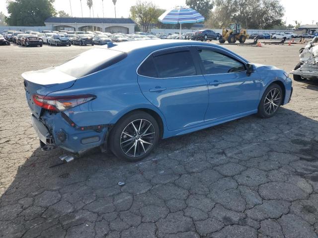 4T1T11AK7RU214663 - 2024 TOYOTA CAMRY SE NIGHT SHADE BLUE photo 3