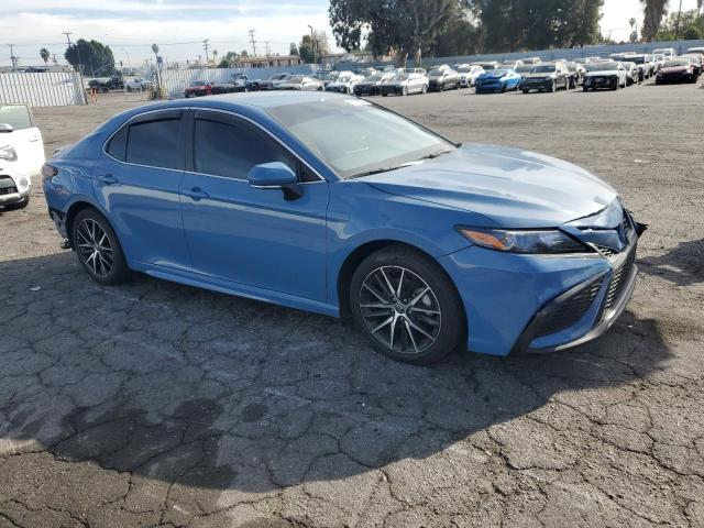 4T1T11AK7RU214663 - 2024 TOYOTA CAMRY SE NIGHT SHADE BLUE photo 4