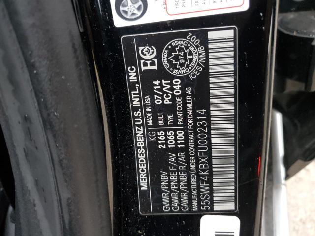55SWF4KBXFU002314 - 2015 MERCEDES-BENZ C 300 4MATIC BLACK photo 12