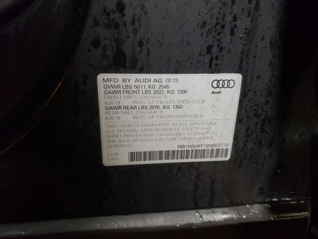 WA1WGAFP1DA063778 - 2013 AUDI Q5 PRESTIGE 黑色 照片 12