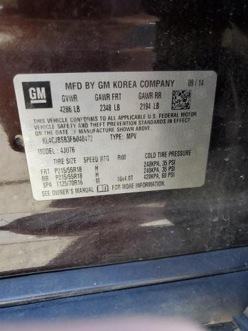 KL4CJBSB3FB040472 - 2015 BUICK ENCORE CONVENIENCE 棕色 照片 12