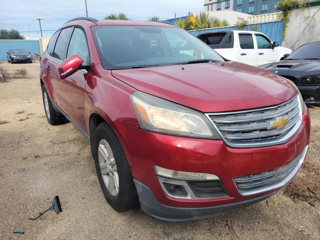 1GNKRGKD2DJ2J2604 - 2013 CHEVROLET TRAVERSE LT RED photo 2