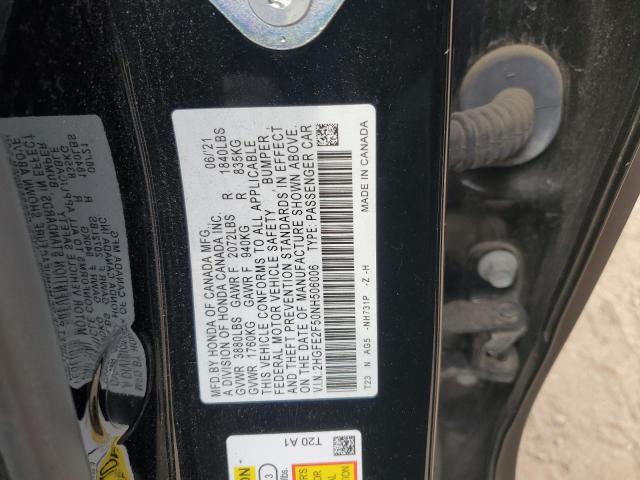 2HGFE2F50NH506006 - 2022 HONDA CIVIC SPORT Qara foto 13