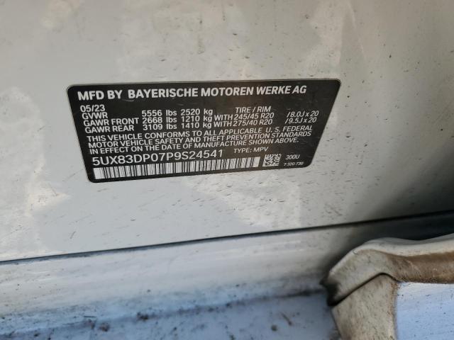 5UX83DP07P9S24541 - 2023 BMW X3 M40I WHITE photo 13