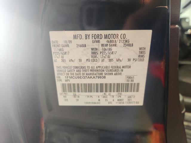 1FMCU9EG7AKA79938 - 2010 FORD ESCAPE LIMITED BLACK photo 13