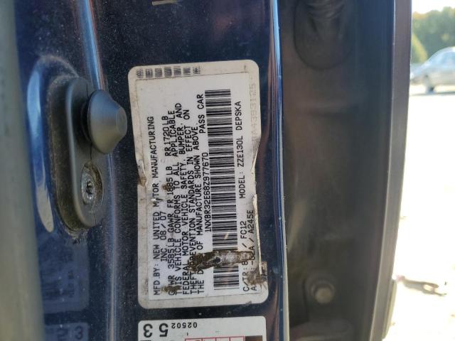 1NXBR32E68Z977670 - 2008 TOYOTA COROLLA CE ლურჯი ფოტო 12