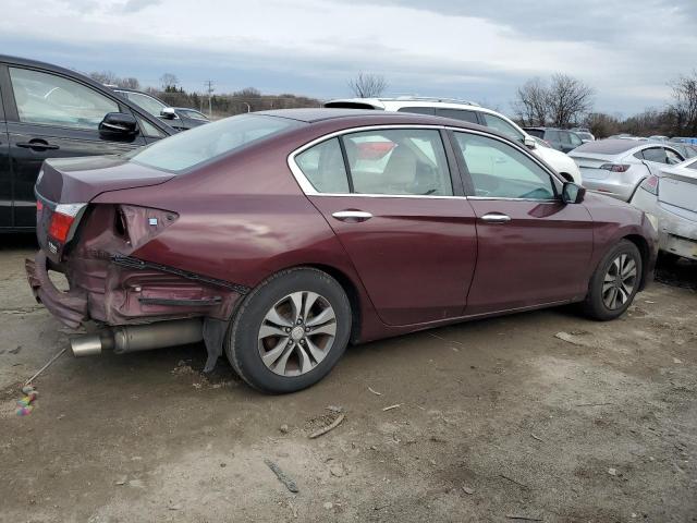 1HGCR2F33DA021619 - 2013 HONDA ACCORD LX BURGUNDY photo 3