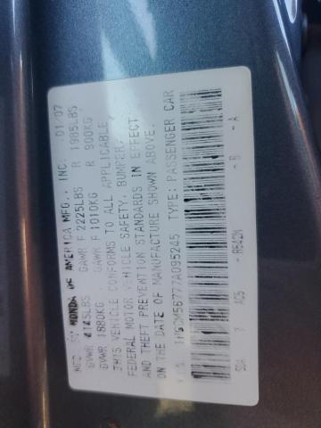 1HGCM56777A095245 - 2007 HONDA ACCORD EX 蓝色 照片 12