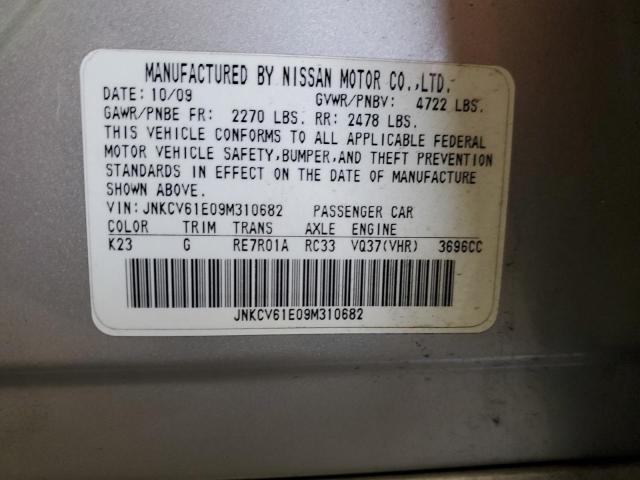 JNKCV61E09M310682 - 2009 INFINITI G37 BASE SILVER photo 12