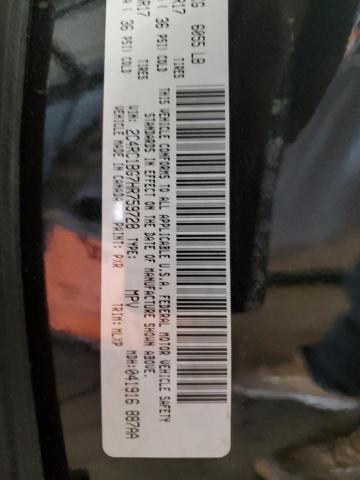 2C4RC1BG7HR759728 - 2017 CHRYSLER PACIFICA TOURING L შავი ფოტო 13