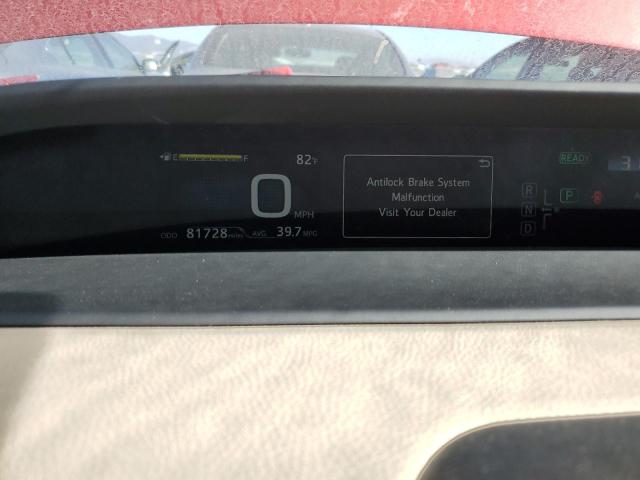 JTDKBRFU1G3528768 - 2016 TOYOTA PRIUS 勃艮第红 照片 9