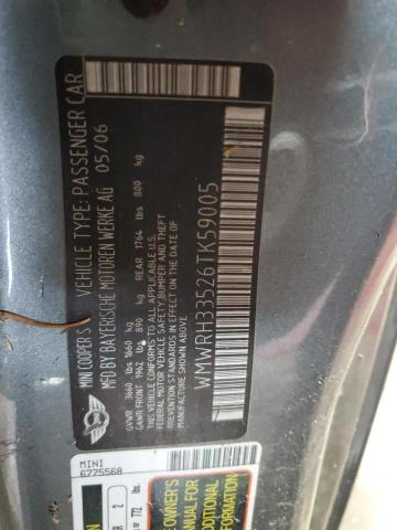 WMWRH33526TK59005 - 2006 MINI COOPER S 灰色 照片 12