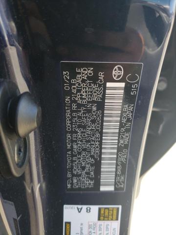 JTDBCMFE8PJ002626 - 2023 TOYOTA COROLLA LE Синій фото 12