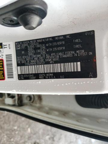 5TDGZRBH9LS504527 - 2020 TOYOTA HIGHLANDER XLE أبيض صورة 13