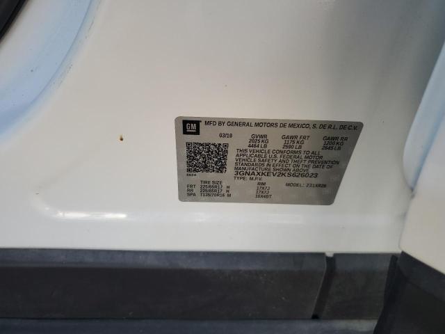 3GNAXKEV2KS626023 - 2019 CHEVROLET EQUINOX LT თეთრი ფოტო 13
