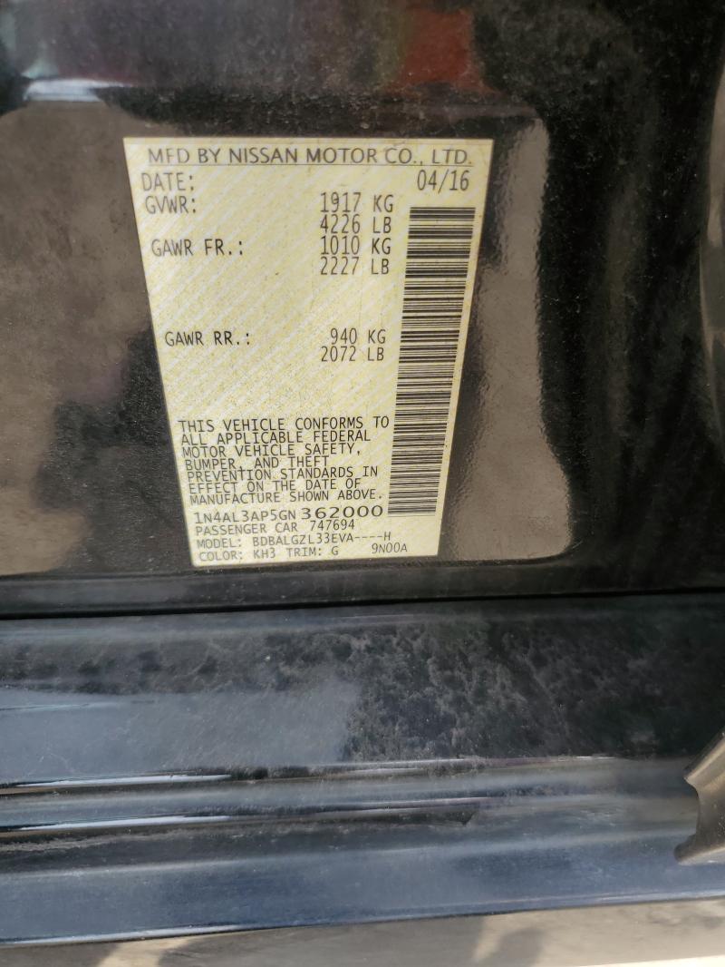 1N4AL3AP5GN362000 - 2016 NISSAN ALTIMA 2.5 黑色 照片 13