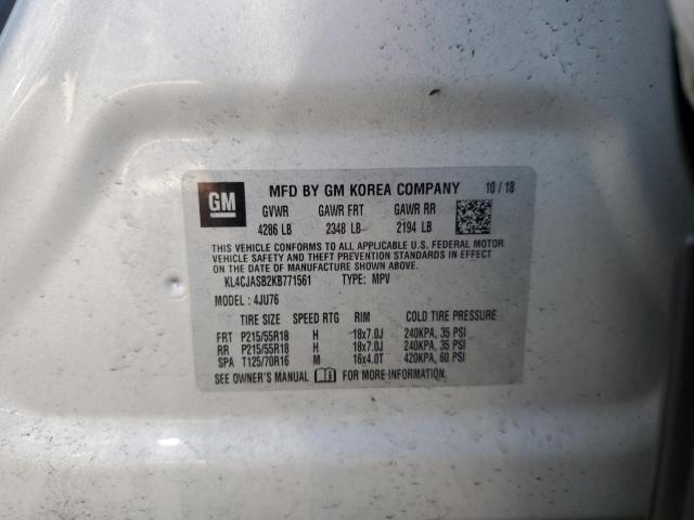 KL4CJASB2KB771561 - 2019 BUICK ENCORE PREFERRED Gümüş foto 13