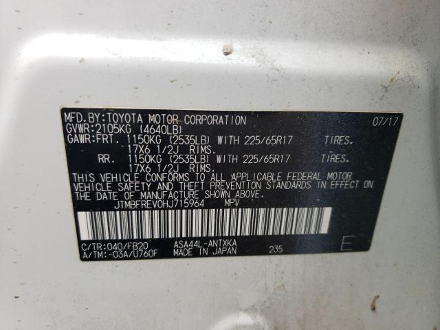 JTMBFREV0HJ715964 - 2017 TOYOTA RAV4 LE WHITE photo 13