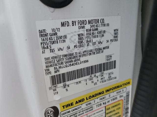 5LMJJ2J54DEL01556 - 2013 LINCOLN NAVIGATOR თეთრი ფოტო 13