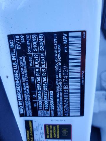 4JGDA5HB8JB174529 - 2018 MERCEDES-BENZ GLE 350 4MATIC WHITE photo 12