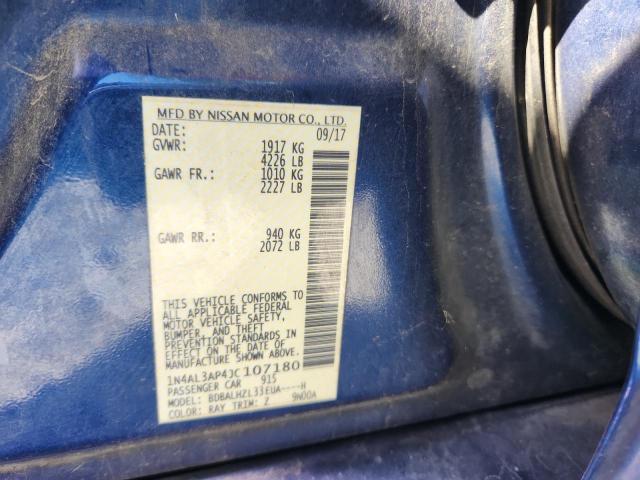 1N4AL3AP4JC107180 - 2018 NISSAN ALTIMA 2.5 أزرق صورة 12