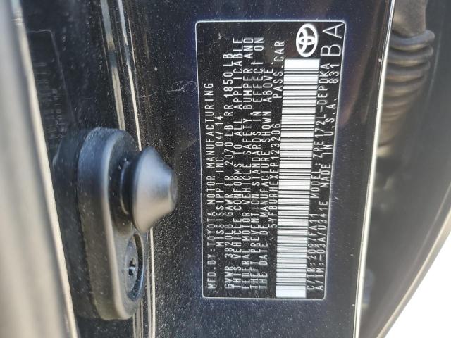 5YFBURHEXEP123206 - 2014 TOYOTA COROLLA L BLACK photo 12