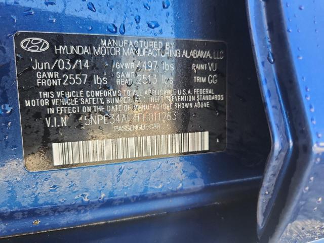 5NPE34AF4FH011263 - 2015 HYUNDAI SONATA SPORT BLUE photo 12
