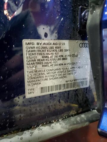 WA1LXBF71PD030291 - 2023 AUDI Q7 PREMIUM PLUS Синій фото 14