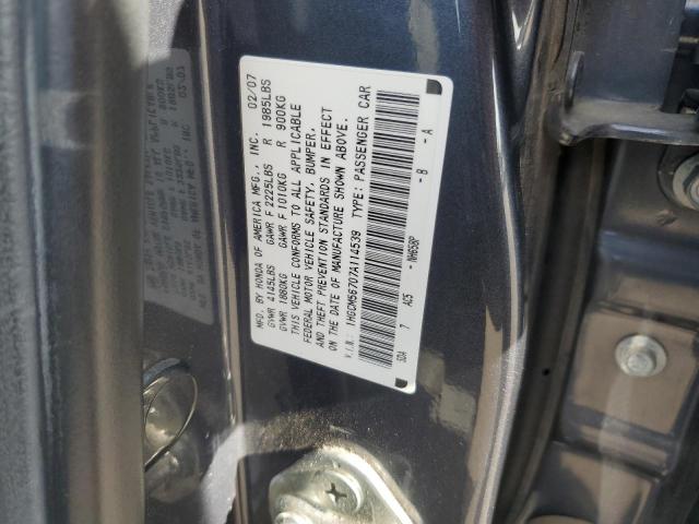 1HGCM56707A114539 - 2007 HONDA ACCORD EX BLUE photo 12