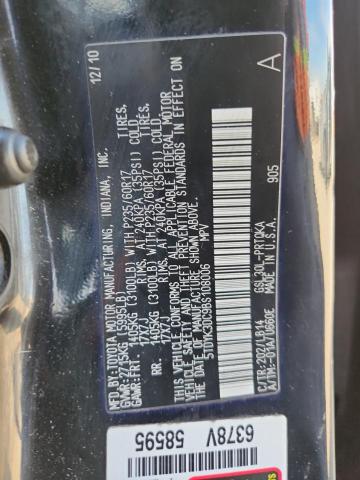 5TDYK3DC9BS108006 - 2011 TOYOTA SIENNA XLE BLACK photo 13