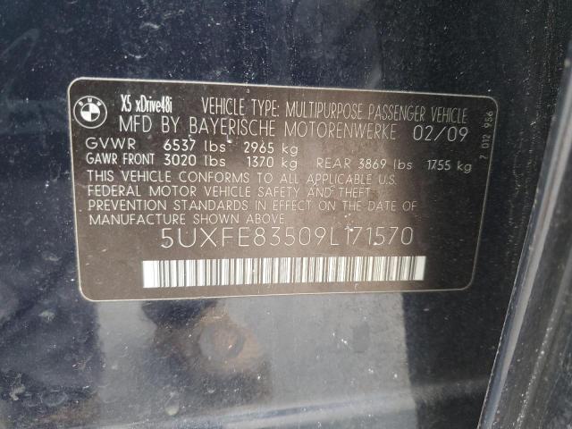 5UXFE83509L171570 - 2009 BMW X5 XDRIVE48I BLUE photo 13