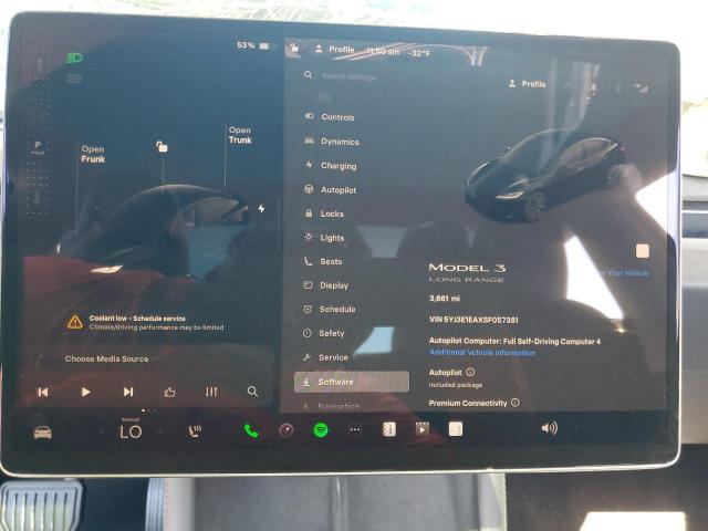 5YJ3E1EAXSF057381 - 2025 TESLA MODEL 3 BLACK photo 9