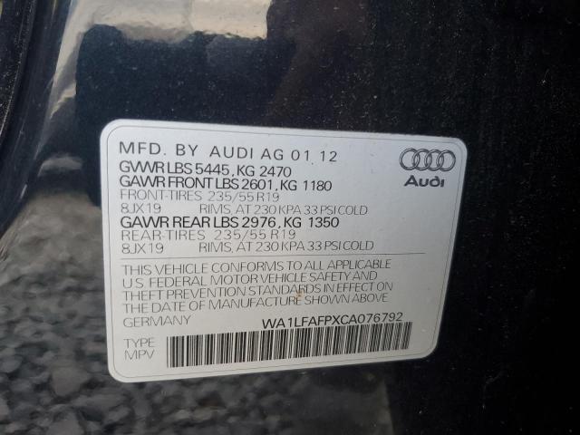 WA1LFAFPXCA076792 - 2012 AUDI Q5 PREMIUM PLUS BLUE photo 14