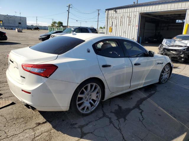 ZAM57RTAXE1109833 - 2014 MASERATI GHIBLI S WHITE photo 3