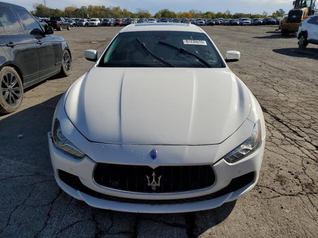 ZAM57RTAXE1109833 - 2014 MASERATI GHIBLI S WHITE photo 5