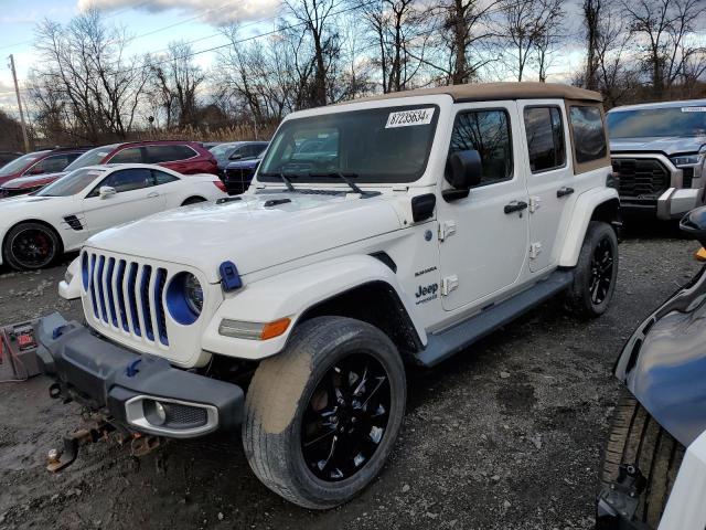 1C4JJXP62MW677073 - 2021 JEEP WRANGLER U SAHARA 4XE WHITE photo 1