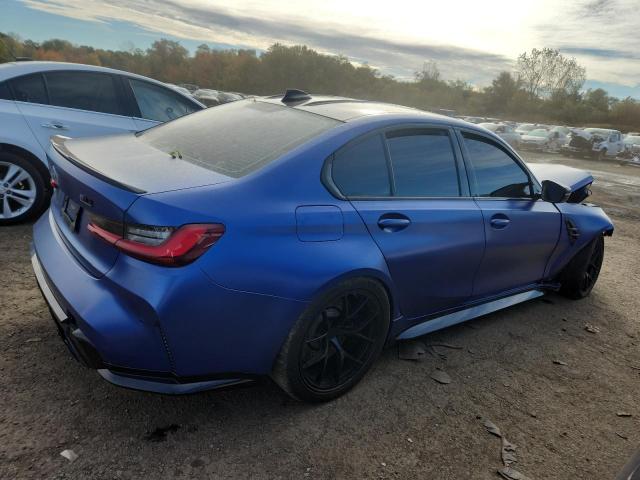 WBS43AY01NFN15752 - 2022 BMW M3 COMPETITION BLUE photo 3