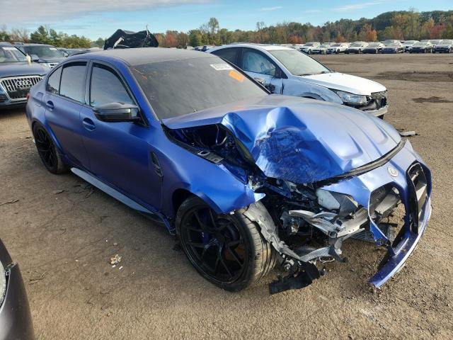 WBS43AY01NFN15752 - 2022 BMW M3 COMPETITION BLUE photo 4
