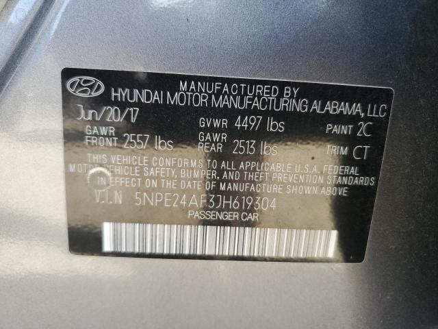 5NPE24AF3JH619304 - 2018 HYUNDAI SONATA SE 灰色 照片 12