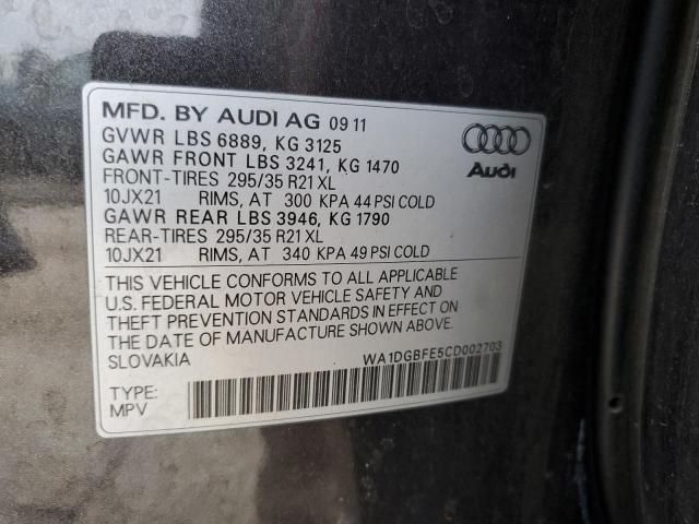 WA1DGBFE5CD002703 - 2012 AUDI Q7 PRESTIGE 灰色 照片 13