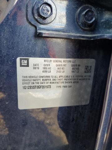 1G1ZE5ST0GF351973 - 2016 CHEVROLET MALIBU LT BLUE photo 12