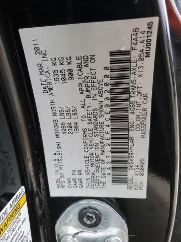 4A37L2EF4CE002000 - 2012 MITSUBISHI ECLIPSE SPYDER GS 黑色 照片 12