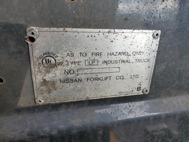 G414814 - 2012 NISSAN FORKLIFT SILVER photo 10