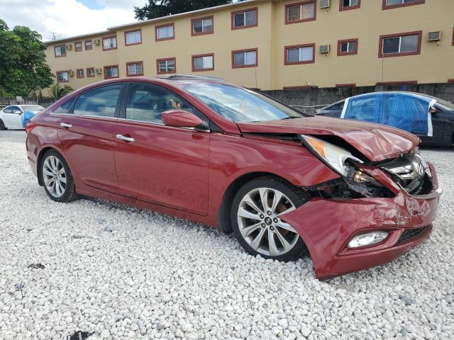 5NPEC4ACXDH548352 - 2013 HYUNDAI SONATA SE MAROON photo 4
