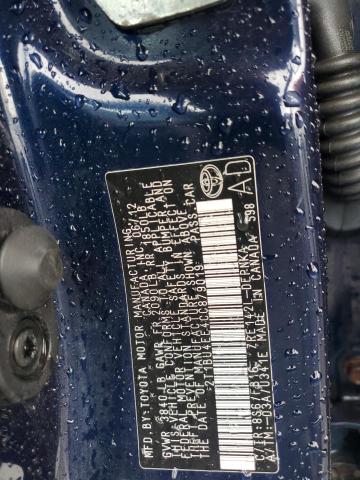 2T1BU4EE4CC879019 - 2012 TOYOTA COROLLA BASE BLUE photo 12