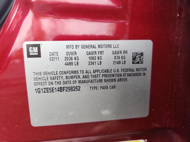 1G1ZE5E14BF298262 - 2011 CHEVROLET MALIBU LTZ RED photo 13